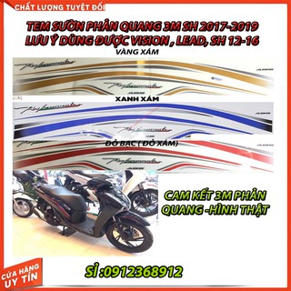 TEM CHỈ SƯỜN CHO XE SH 2017-2019 ( PHẢN QUANG 3M)