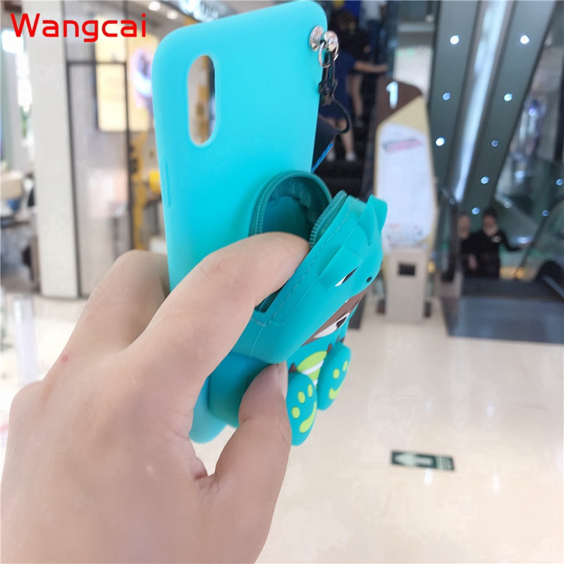 Ốp điện thoại silicon mềm kiêm ví tiền hình thú đáng yêu cho OPPO Realme 3 Pro C1 A3S X K3 Reno Z A9 A5 2020