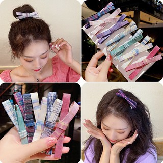 Kẹp Tóc nơ caro xinh xắn