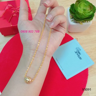 Dây chuyền nữ dạng xoắn mặt cầu khía thời trang Orin D3091 đẳng cấp