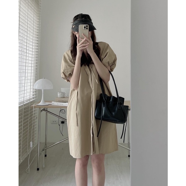 V0316 Váy thô tay bồng nơ Audrey | BigBuy360 - bigbuy360.vn