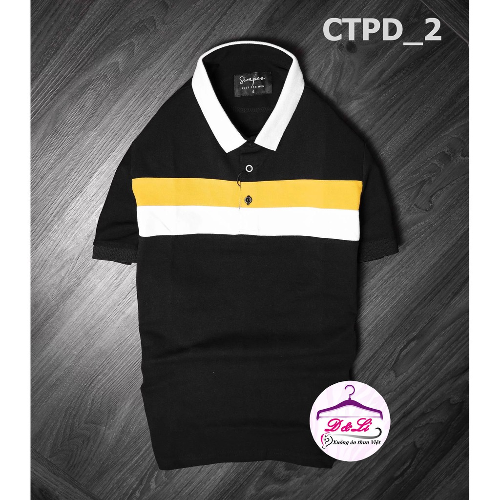 Áo thun Nam có cổ, tay ngắn 39kg -70kg cao cấp 100% cotton, phối sọc ngang đẹp xuất sắc | BigBuy360 - bigbuy360.vn