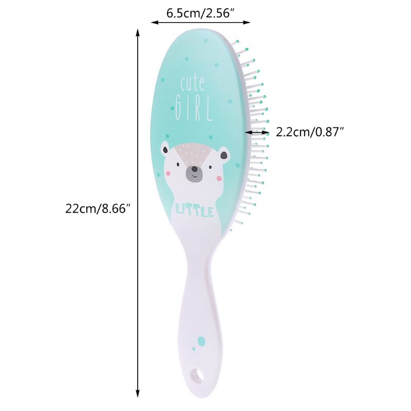 Lược Tròn Họa Tiết Hoạt Hình Dùng Chải Tóc Mát Xa Da Đầu