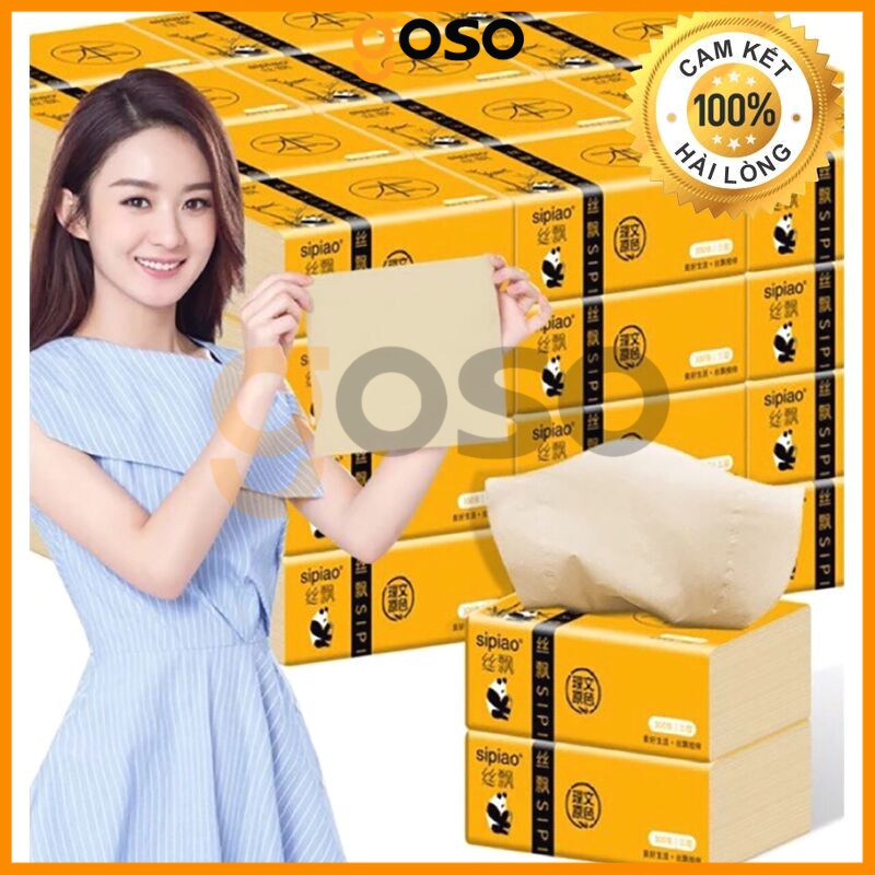 [HOT] Giấy Ăn Gấu Trúc Sipiao Loại 1 (Gói 300 tờ)