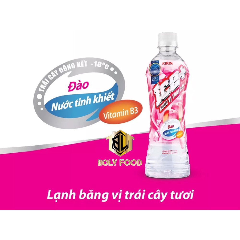 Nước trái cây Ice+ 490ml - Nước giải khát vị đào thanh mát - Bolyfood