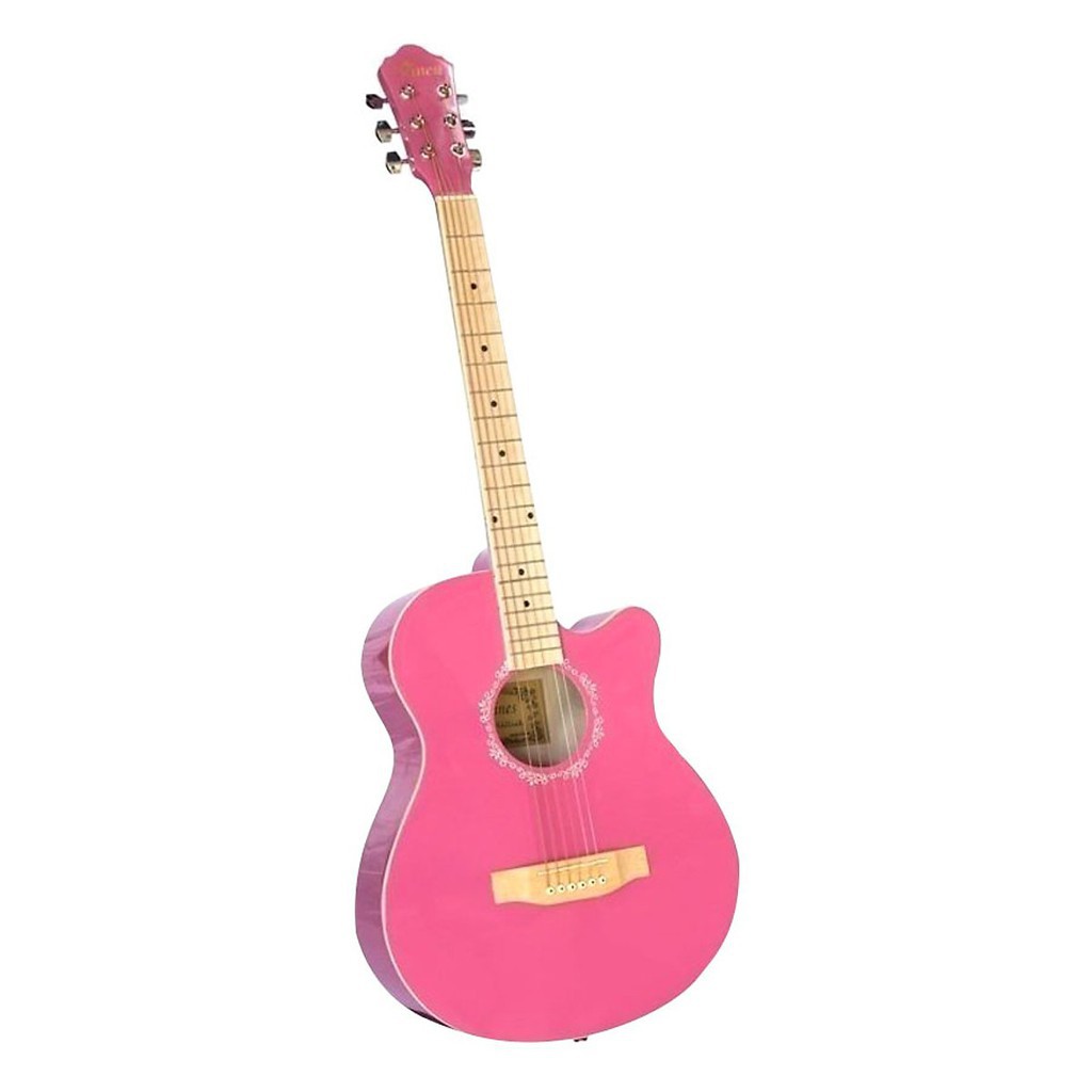 Đàn guitar màu Hồng Giá Tốt, Bấm không đau tay - Sol.G