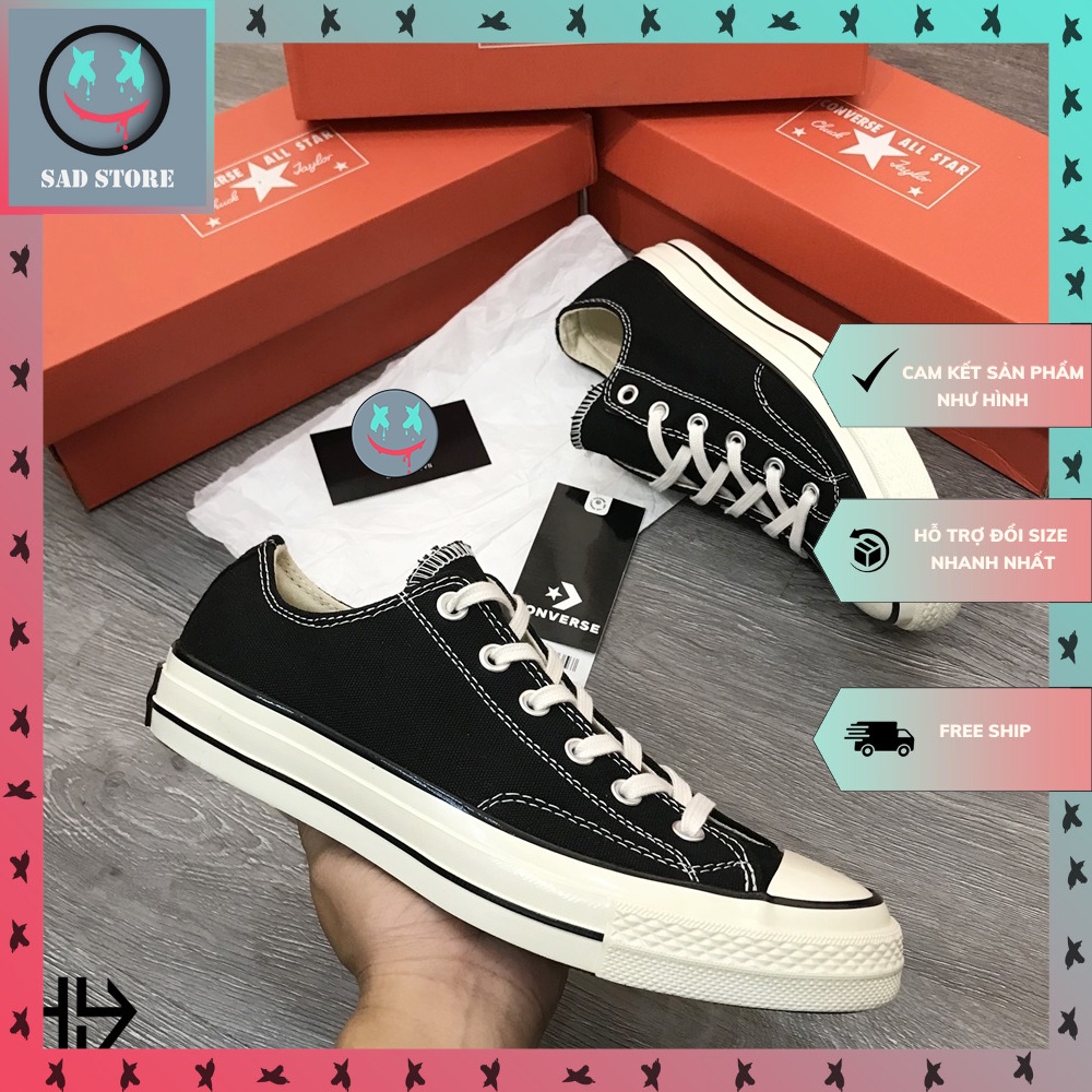 Giày_Converse Cổ Thấp Đen, Giày CV 1970S Thấp Nam Nữ Hàng Cao Cấp Full Box + Bill | BigBuy360 - bigbuy360.vn