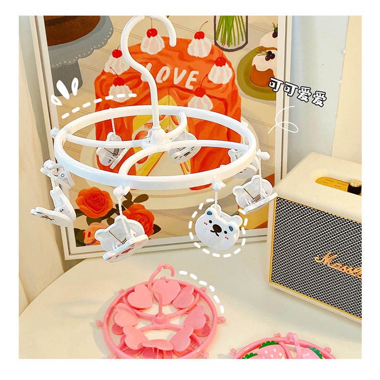 Móc Treo Quần Áo, Kẹp Quần Áo Tất, Hình Dáng Gấu Dễ Thương Hình Dạng Siêu Cute, Tiện Dụng Cho Bé