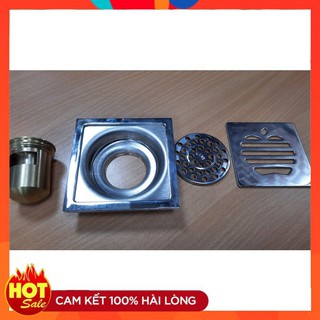Phễu thoát sàn lược rác hố ga thoát nước sàn bằng 100% floor drain inox 304 chống hôi