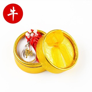 Hộp lụa vàng nhỏ đựng trang sức