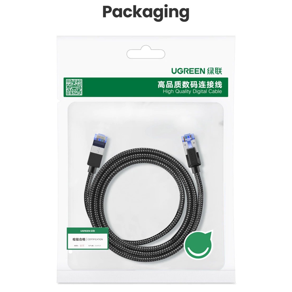 Cáp Mạng Lan CAT8 40Gpbs 2000Mhz Cao Cấp Ugreen NW153 - Hàng Chính Hãng - Bảo Hành 18 Tháng Đổi Mới