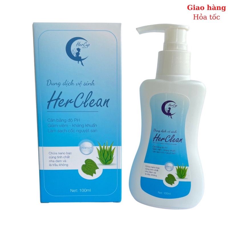 Dung dịch vệ sinh phụ nữ và Cốc nguyệt san Herclean