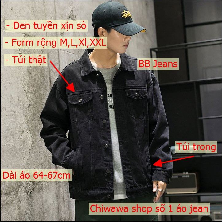 Áo khoác jean nam nữ có mũ sau jean form rộng màu xám xanh cực đẹp size M-L-XL CHI26