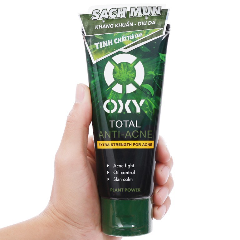 Kem rửa mặt OXY Total Anti Acne - làm dịu da, kiểm soát nhờn, sạch khuẩn mụn 100ml