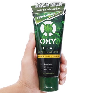 Kem rửa mặt OXY Total Anti Acne - làm dịu da, kiểm soát nhờn, sạch khuẩn mụn 100ml