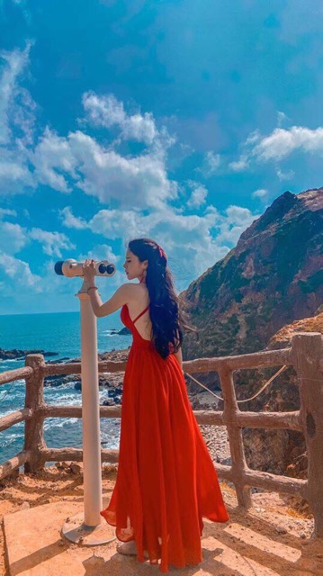 [HOT] ĐẦM MAXI ĐỎ XOÈ TÀ ĐAN DÂY LƯNG SẴN MÚT NGỰC-VÁY DỰ TIỆC BOHO STYLE THỔ CẨM | BigBuy360 - bigbuy360.vn