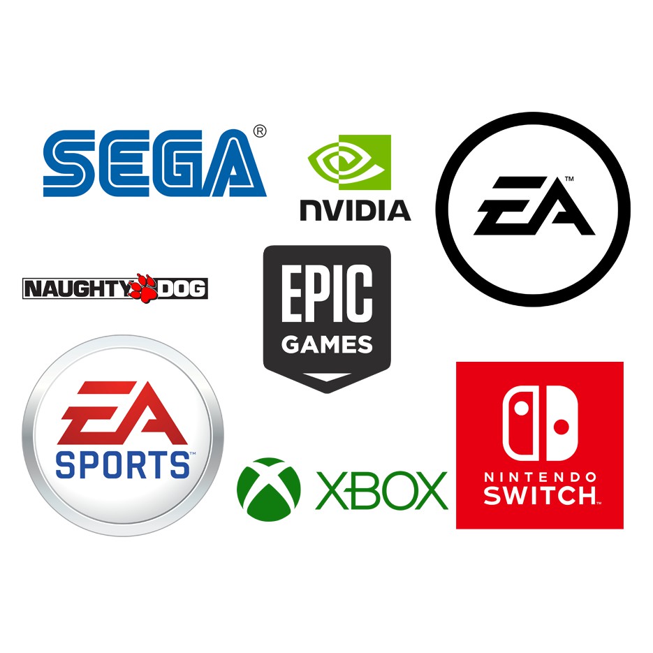Sticker hình dán logo XBOX, EPIC GAMES, STEAM, EA SPORTS, NINTENDO hình dán laptop, hình dán nón bảo hiểm