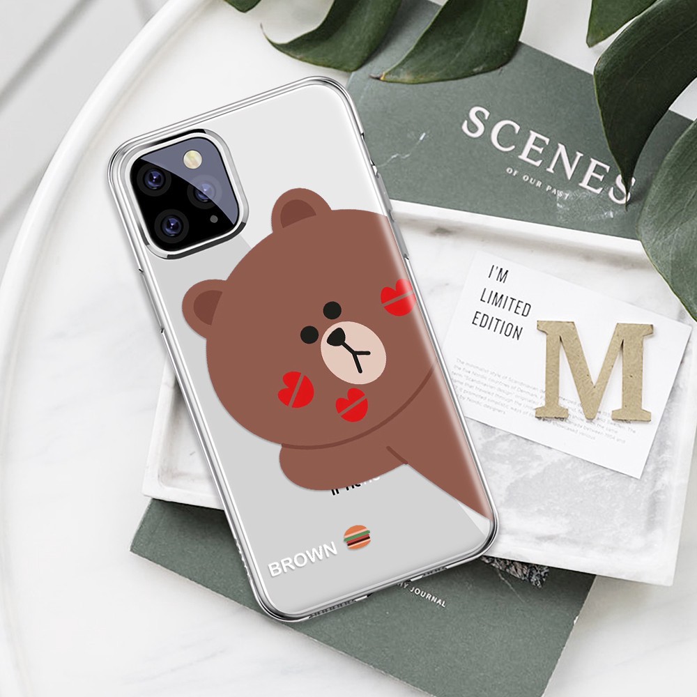 🌟2️⃣0️⃣2️⃣1️⃣🌟 Ốp điện thoại silicon in hình gấu thỏ brown cony đáng yêu cho iphone 7 plus 8/6 11 pro xr xs max - A368