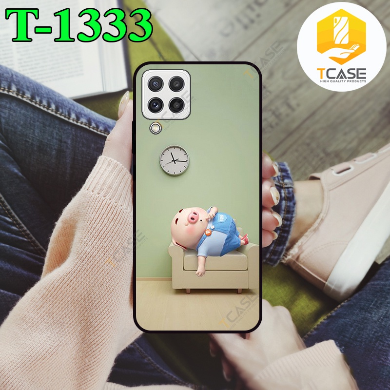 Ốp lưng Samsung Galaxy A22 4G in hình heo hồng dễ thương