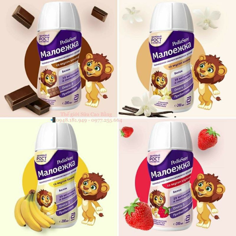 Pediasure Nga pha sẵn dạng nước 200ml - Tăng cân, hỗ trợ phát triển toàn diện, tăng sức đề kháng - Cho bé từ 1 tuổi