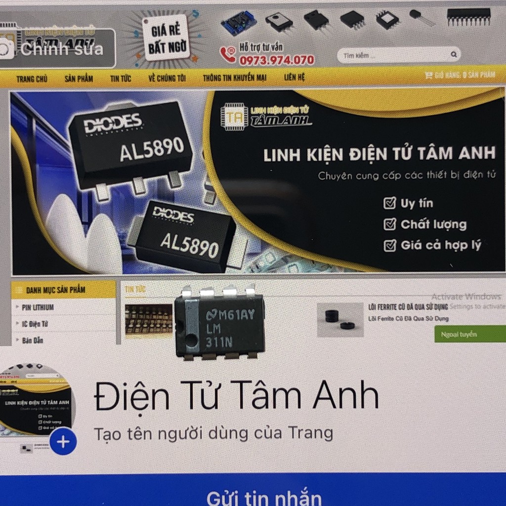 LM311N, LM311P , LM311 Hàng tháo máy chính hãng chất lượng cao