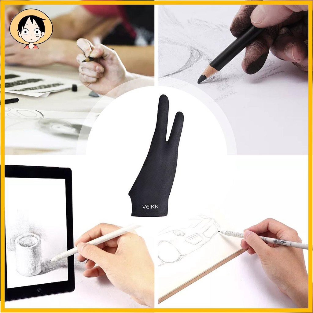 Găng tay hở ngón chống trượt khi sử dụng bút vẽ trên màn hình máy tính bảng iPad Pro/ máy tính bảng đồ họa