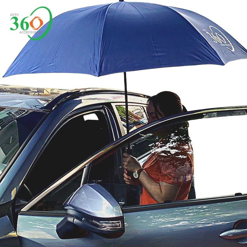 Dù che mưa dù che nắng 360 cầm tay loại lớn che 2-3 người khung kèo Poly không rỉ sét