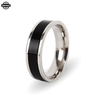 Nhẫn Thép Không Gỉ Xi Mạ Bạc 6mm