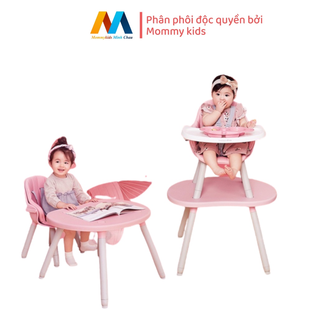 Ghế ăn dặm MommyKids Minh Chau kèm bàn- Thiết kế thông minh dành cho bé 1-6 tuổi