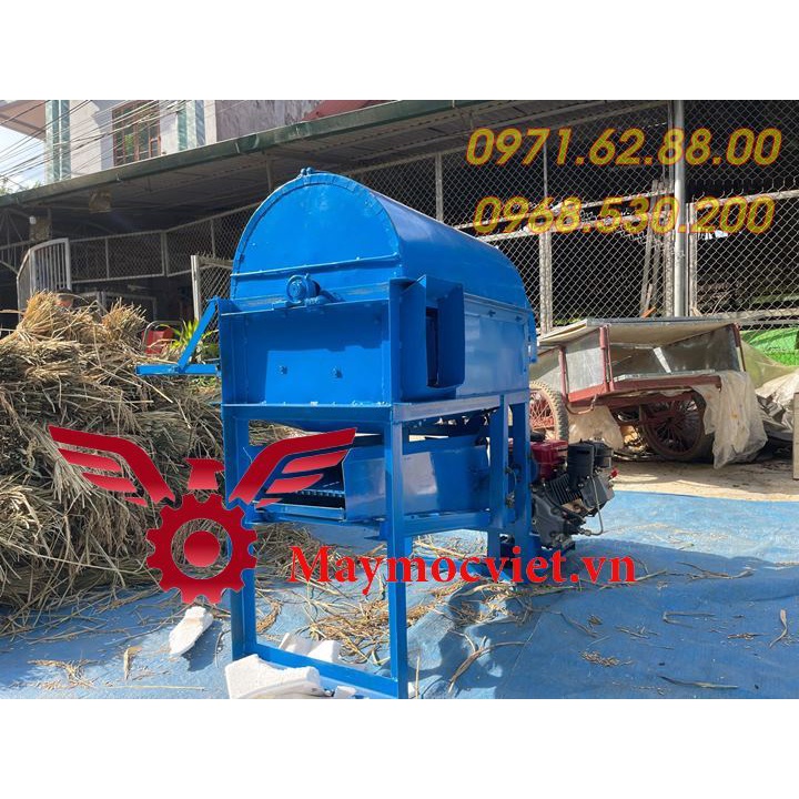 Máy tuốt lúa mini sàng rung động cơ xăng 6.5hp