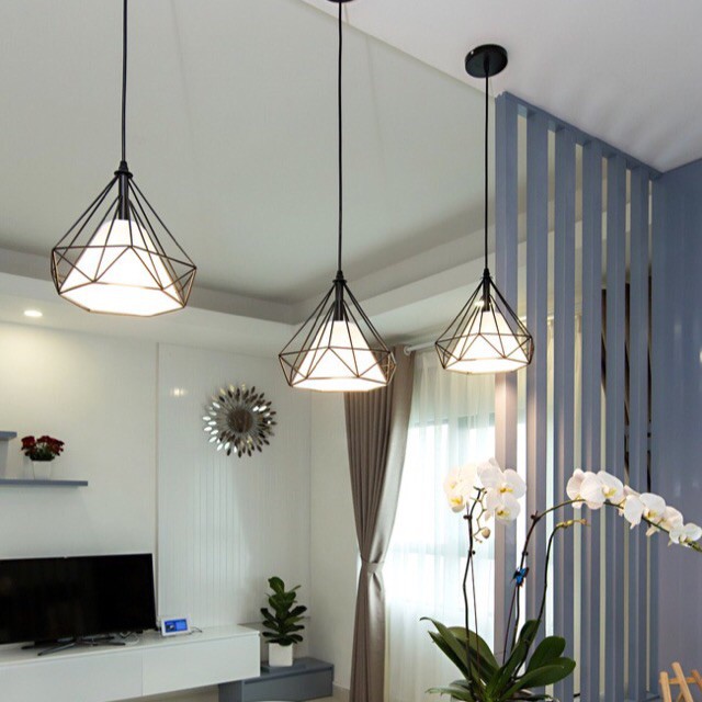 Đèn Thả Trần Kim Cương Bộ 3 ,Đèn Thả Bàn Ăn Trang Trí Hiện Đại, Đơn Giản