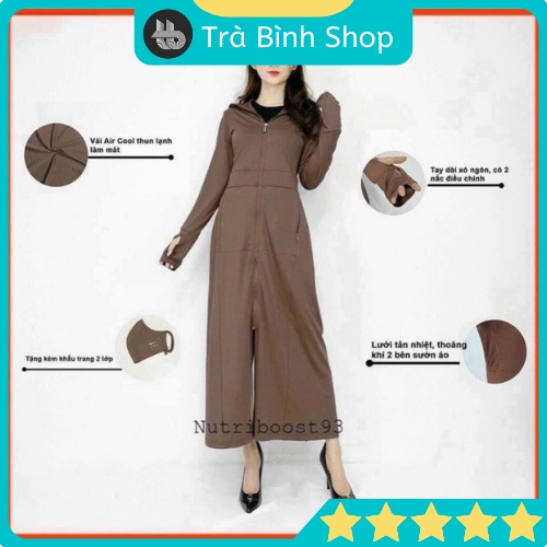 Áo chống nắng nữ toàn thân dáng dài hàng loại 1 hai lớp vải thông hơi thoáng mát