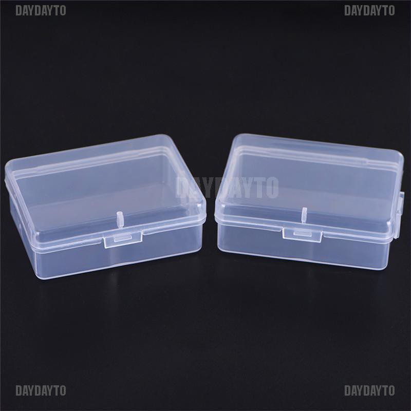 Set 2 Hộp Nhựa Trong Suốt Hình Vuông Đựng Đồ Đa Năng