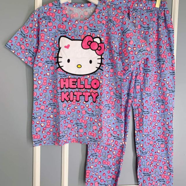 ĐỒ BỘ DÀI CỘC HOẠ TIẾT HELLO KITTY