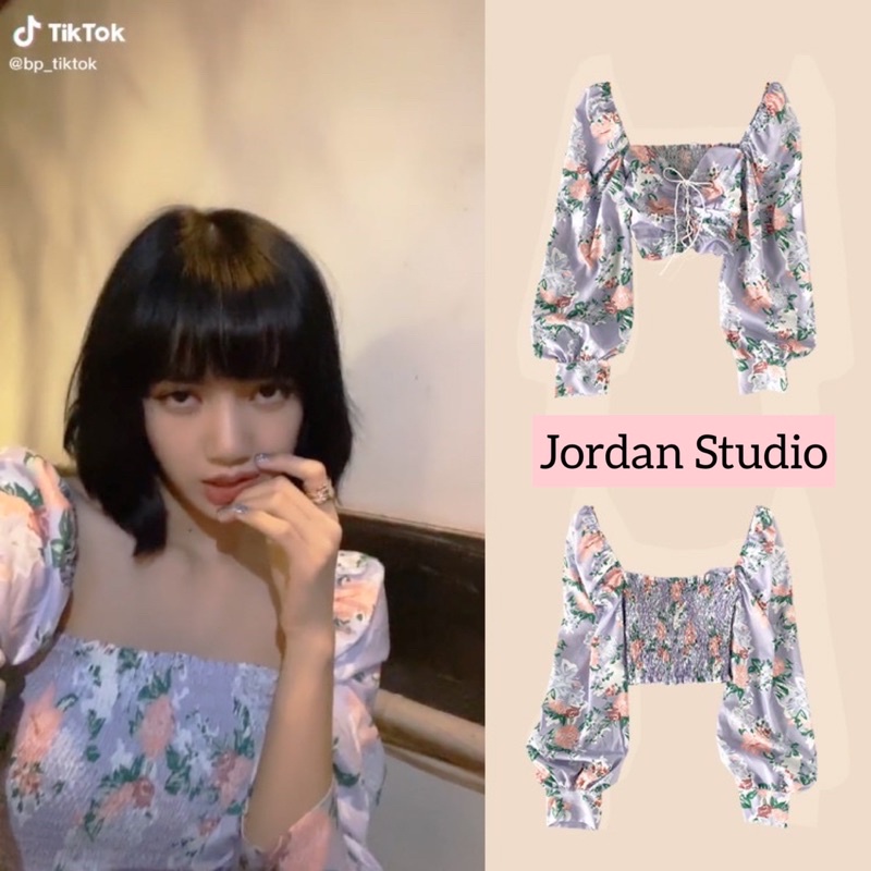 Áo croptop hoa Lisa BLACKPINK