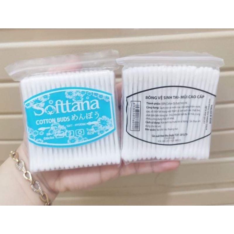 Bông ngoáy tai cho bé SOFTTANA - Tăm bông cho bé, người lớn Chính hãng