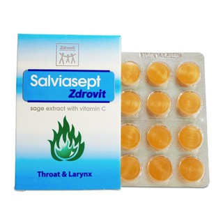 Kẹo Ngậm Giảm Ho, Ngứa Rát Họng, Khan TIếng Saviasept Zdrovit