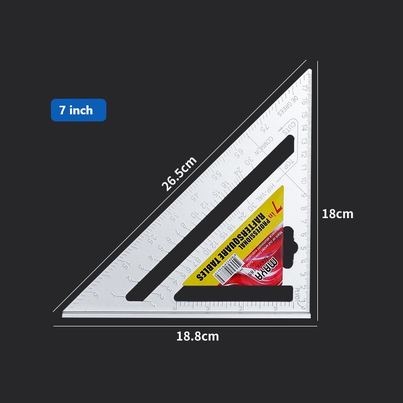 Thước Ke Góc Vuông - Thước Đo Góc Tam Giác Đo Độ Nghiêng, Độ Dốc Mặt Phẳng Hợp Kim Nhôm