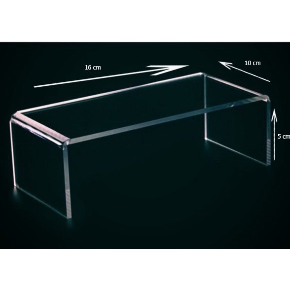 Kệ Mica TRONG SUỐT Chữ U  - Dày 3mm 4mm 5mm