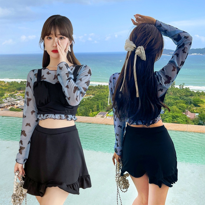 Bộ Bikini Tay Dài Thiết Kế Mới Thời Trang Cho Nữ