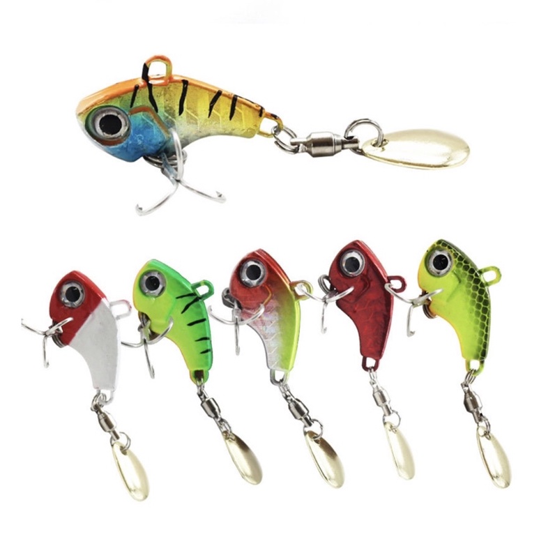 Cá sắt lure có thìa xoay lưỡi Vib nặng 7g /10g /14g