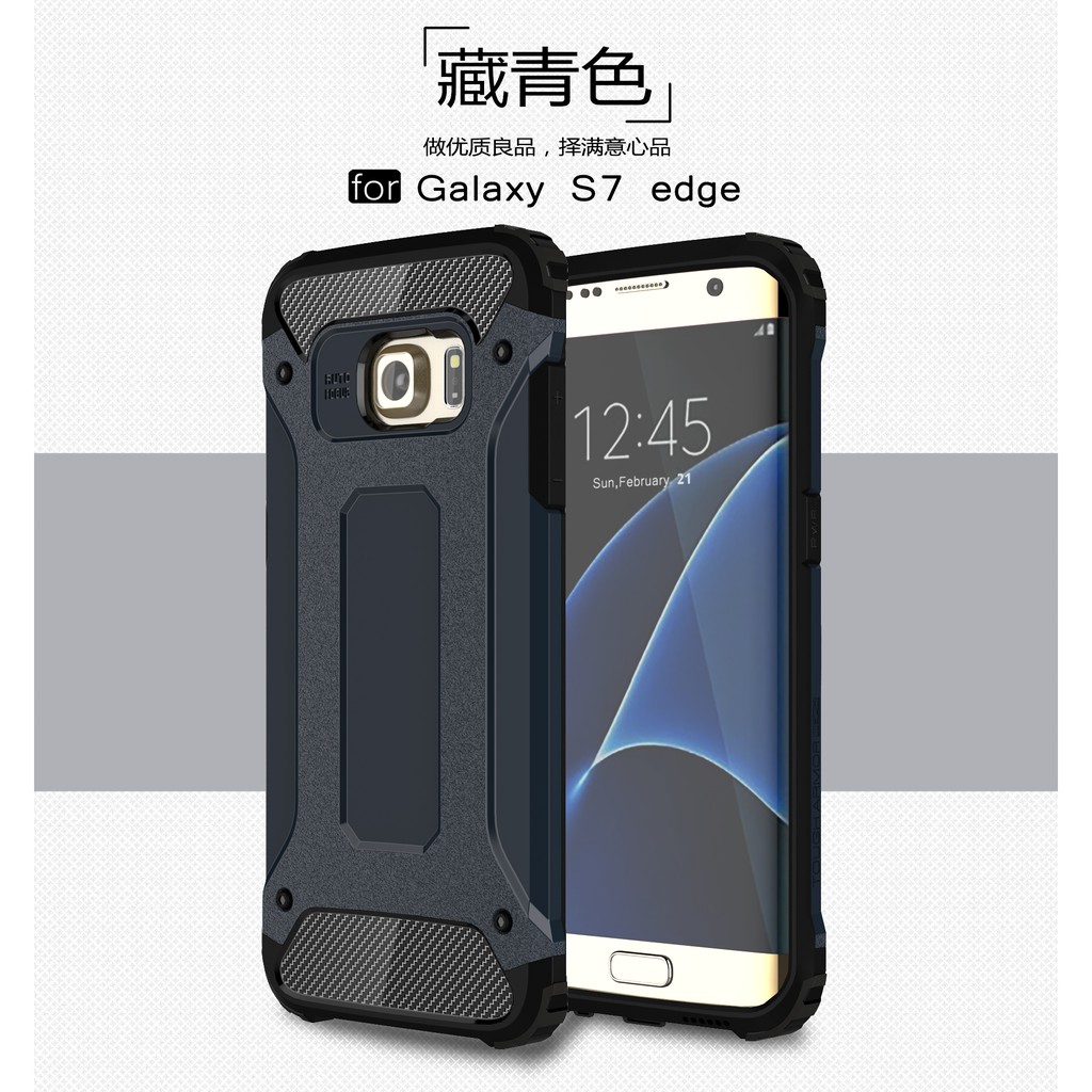 Ốp lưng nhựa cứng có giá đỡ cho Samsung Galaxy S6 S7 Edge/Edge Plus