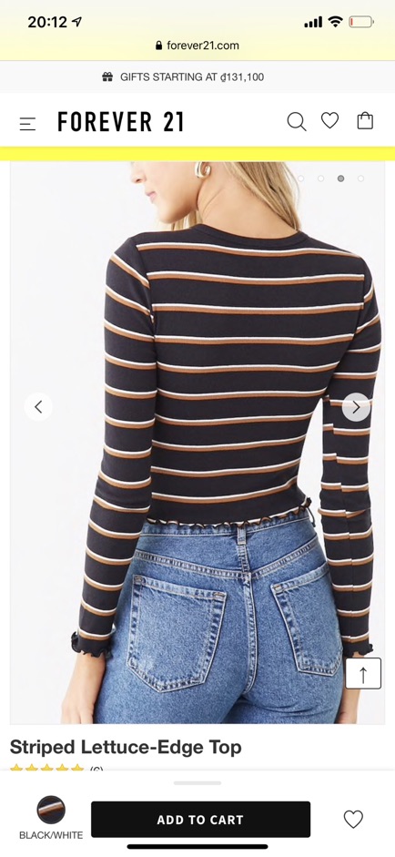❄️❄️ÁO THUN TAY DÀI KẺ SỌC F21
