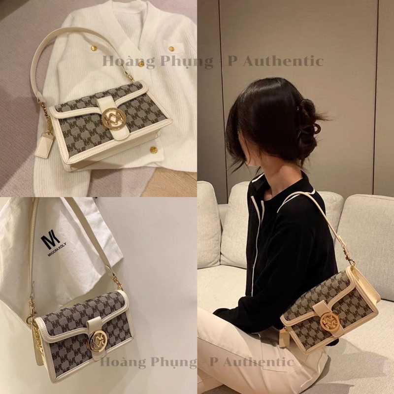 Túi 𝐌𝐢𝐨𝐜𝐫𝐚 𝐤𝐨𝐥𝐲 nền logo khoá vàng