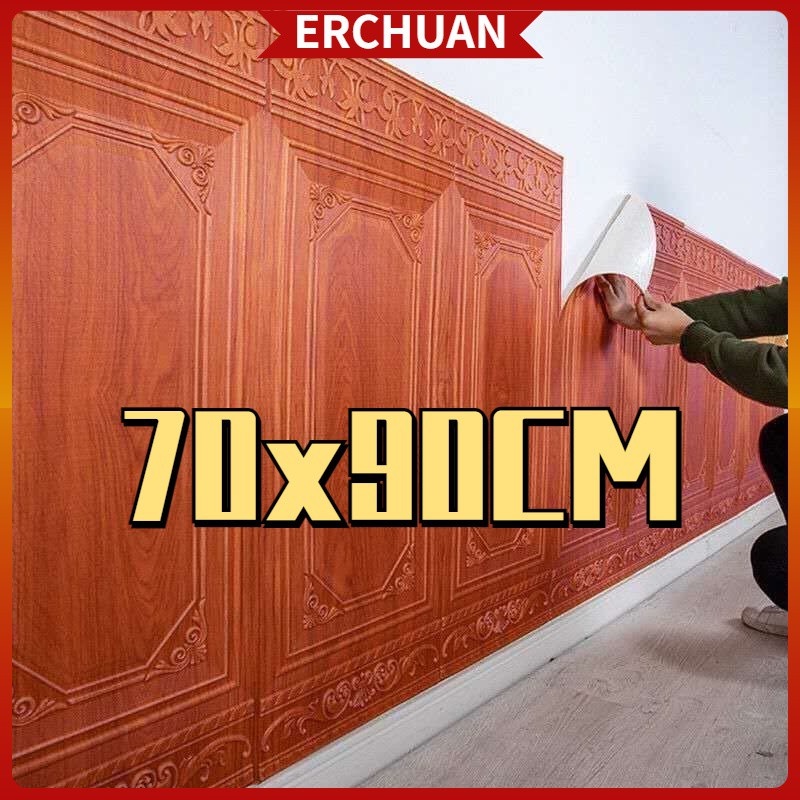 Xốp Dán Tường 3D. Xốp Dán Chân Tường khổ Siêu Lớn 70x90CM. Cực Đẹp - FREESHIP.