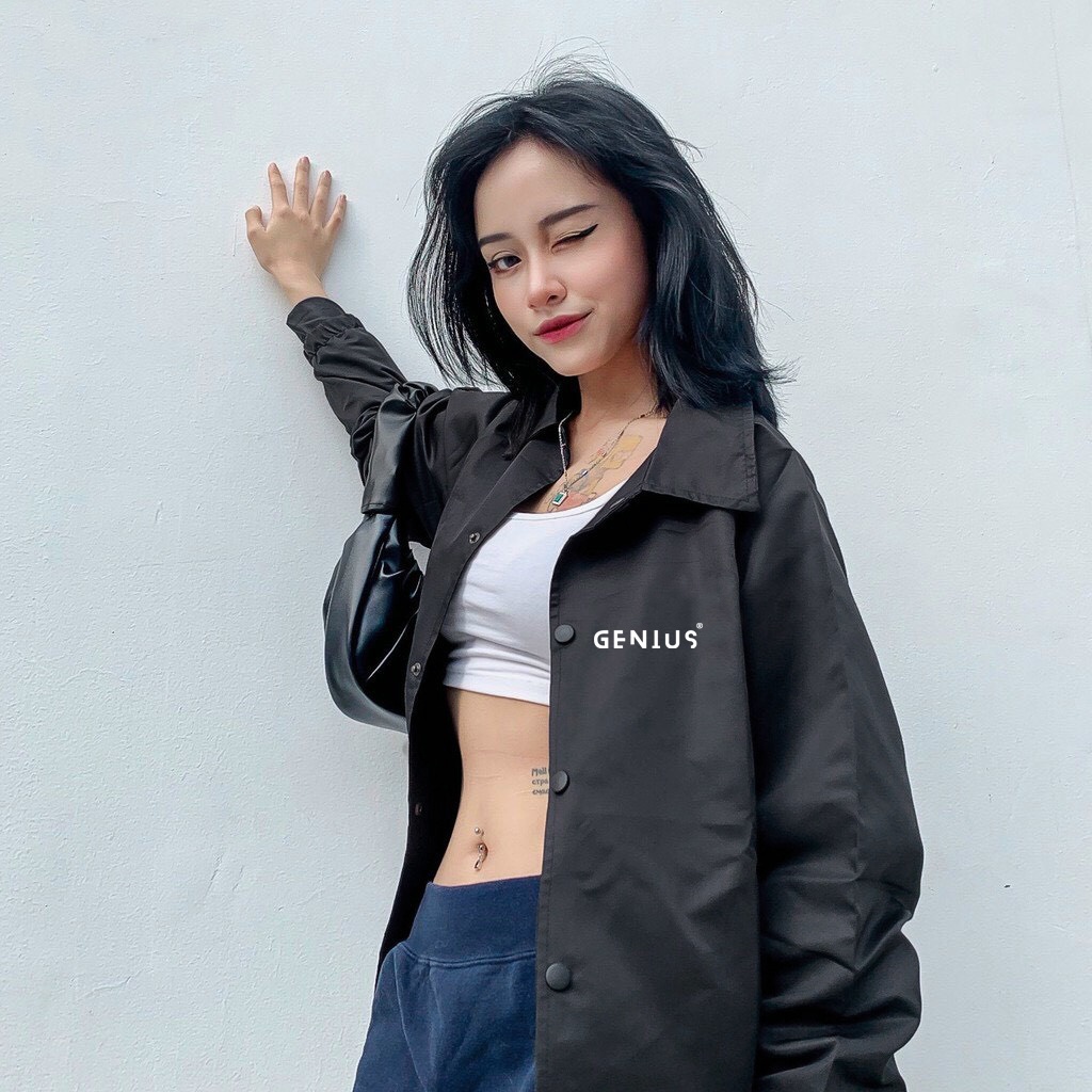 Áo khoác dù jacket Local Brand GENIUS RABBIT unisex 2 lớp v2 -- Áo khoác gió ullzang có form rộng XL - GENIUS.CLO