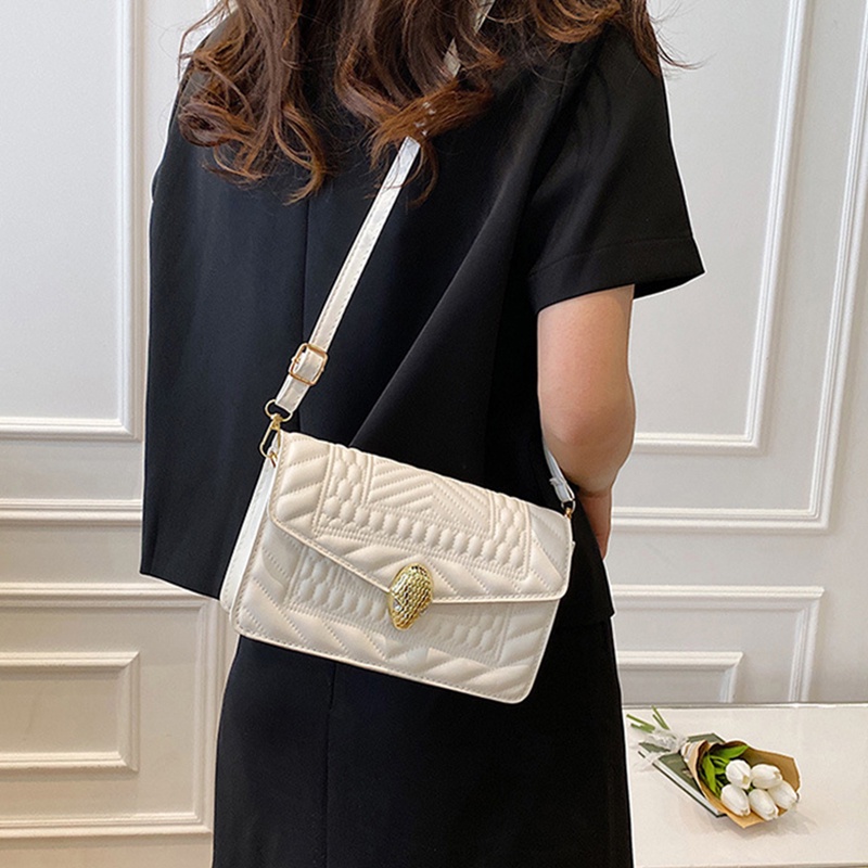 IELGY Túi Đeo Chéo Hình Vuông Màu Trơn Khóa Nam Châm Thời Trang Cho Nữ