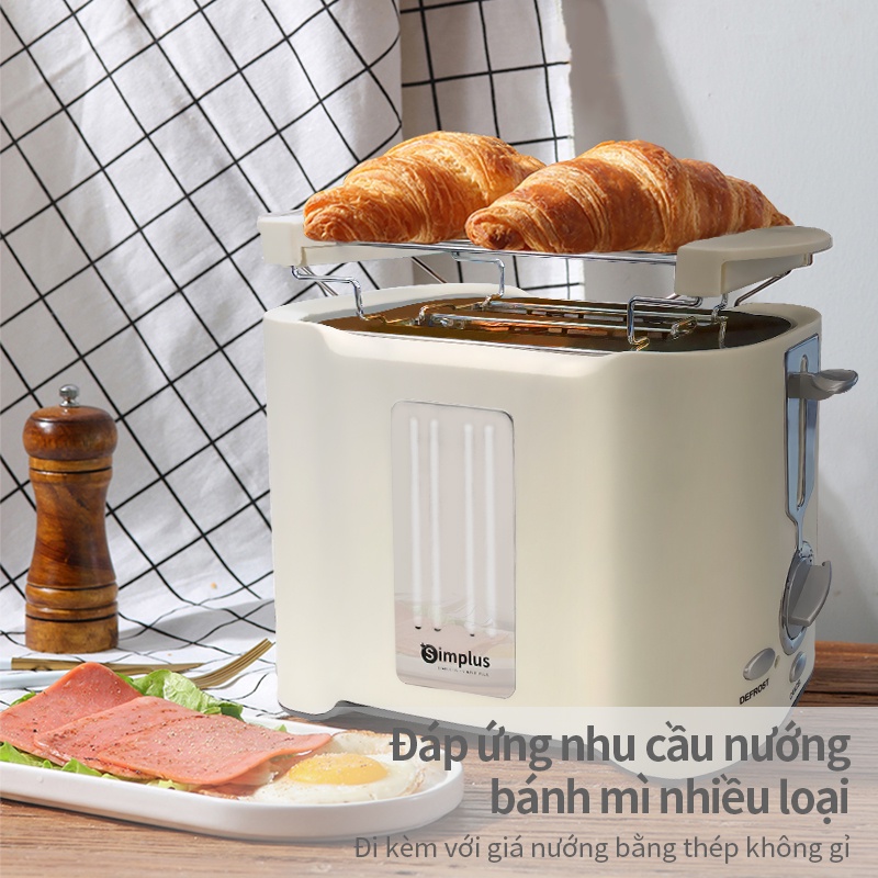 [Mã BMBAU50 giảm 10% đơn 99k] Máy nướng bánh mì Simplus 750W chiếc máy làm đồ ăn sáng đa năng áp suất nhỏ tự động