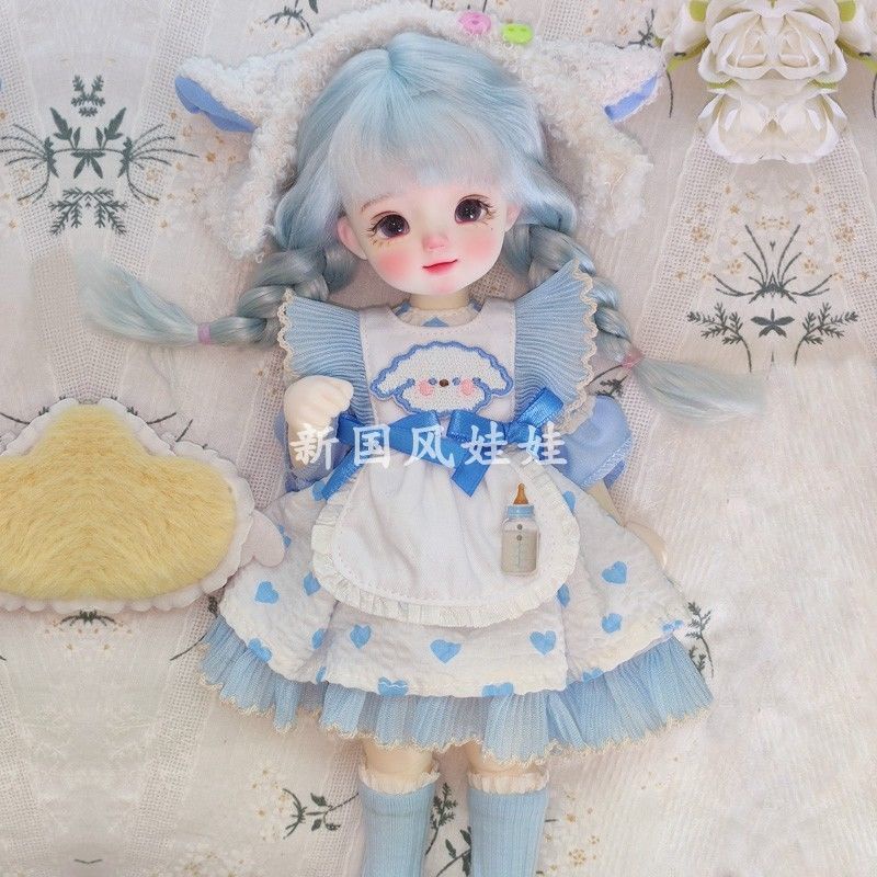 Bộ Trang Phục Bảy Mảnh Gồm Áo Và Chân Váy Phong Cách Đồng Quê Mới Cho Búp Bê bjd6 bjd6 8.10