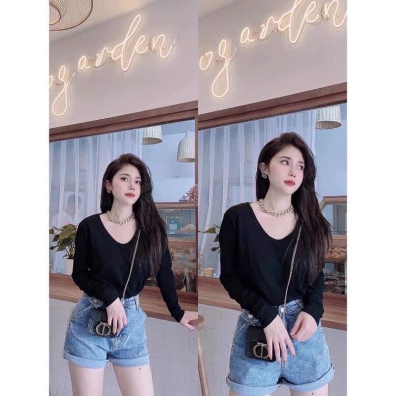 Áo thun giấy dáng rộng xinh xắn